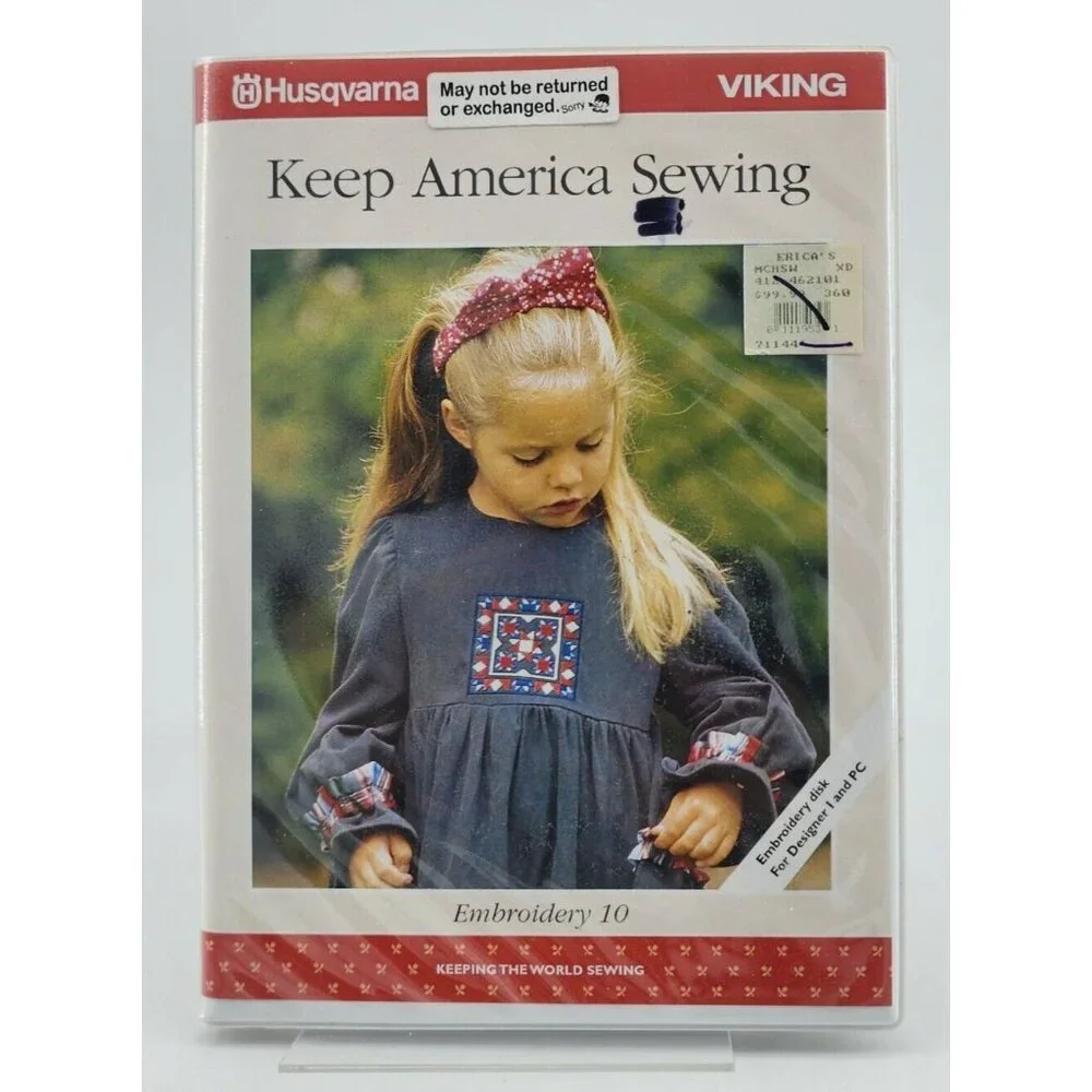 Keep America Sewing Embroidery Disk #10‎ For Husqvarna Viking Designer 1